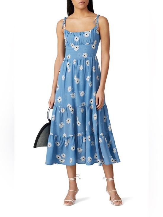 Reformation Dresses & Skirts - Reformation Kealy Tiered Mini Dress Chelsea Girl Blue Daisy Floral
